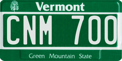 VT license plate CNM700