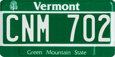VT license plate CNM702
