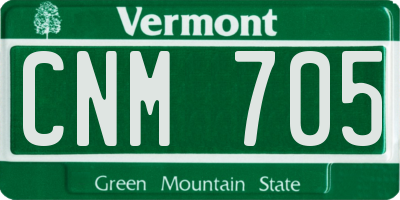 VT license plate CNM705