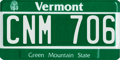 VT license plate CNM706