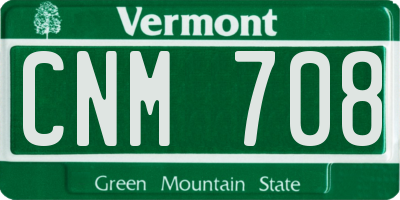 VT license plate CNM708