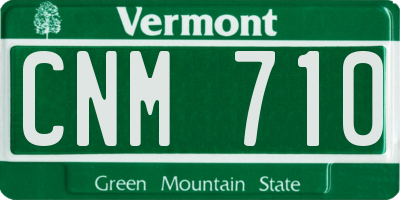 VT license plate CNM710