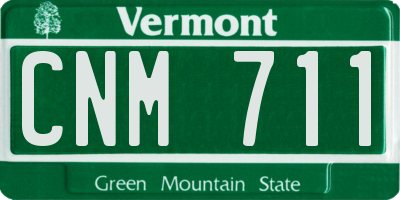 VT license plate CNM711