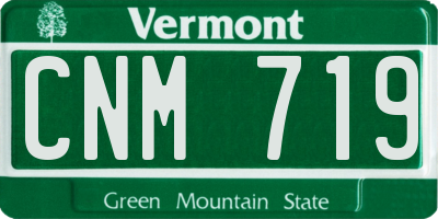 VT license plate CNM719