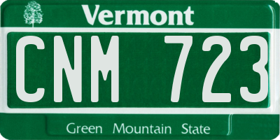 VT license plate CNM723