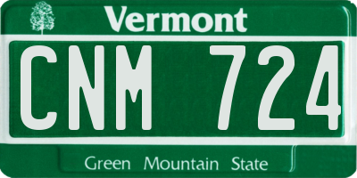 VT license plate CNM724