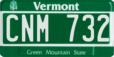 VT license plate CNM732