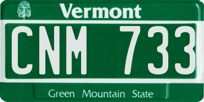 VT license plate CNM733