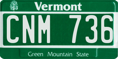 VT license plate CNM736