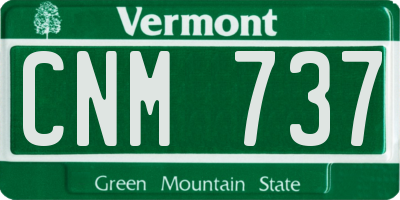 VT license plate CNM737