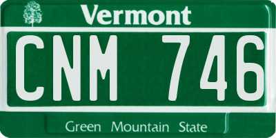 VT license plate CNM746