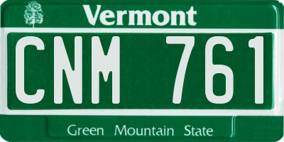 VT license plate CNM761