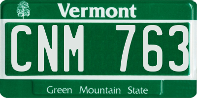 VT license plate CNM763