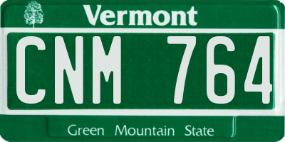 VT license plate CNM764