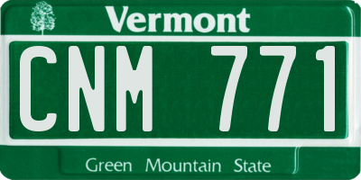 VT license plate CNM771