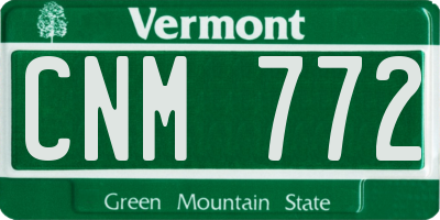 VT license plate CNM772