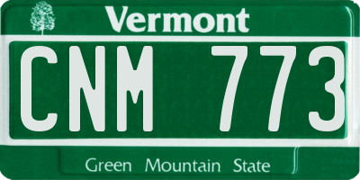 VT license plate CNM773