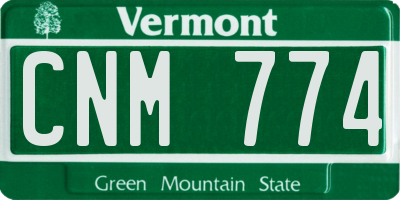 VT license plate CNM774