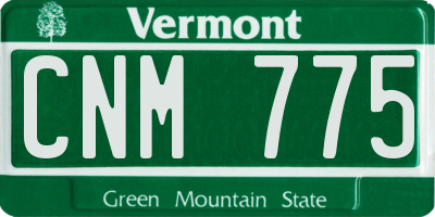 VT license plate CNM775