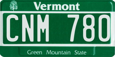 VT license plate CNM780