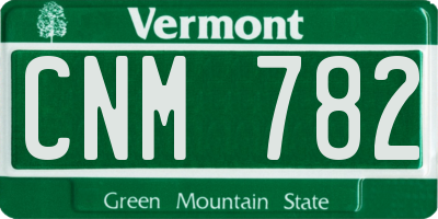 VT license plate CNM782