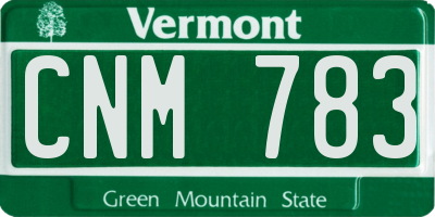 VT license plate CNM783