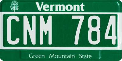 VT license plate CNM784