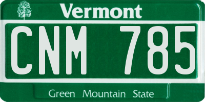 VT license plate CNM785