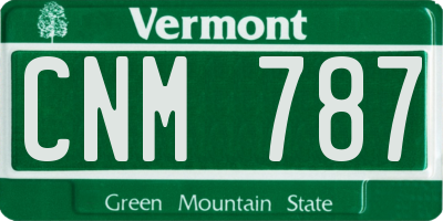 VT license plate CNM787
