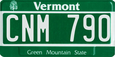 VT license plate CNM790