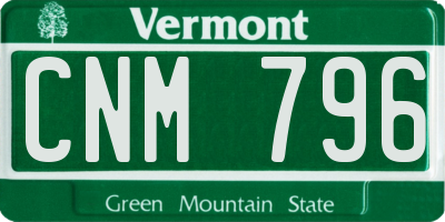 VT license plate CNM796