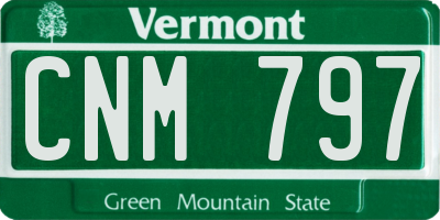 VT license plate CNM797