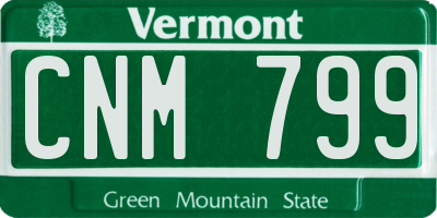VT license plate CNM799