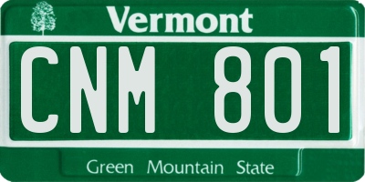 VT license plate CNM801