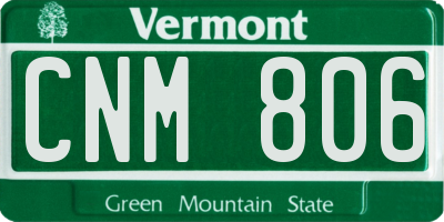 VT license plate CNM806
