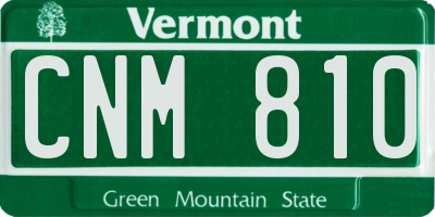 VT license plate CNM810