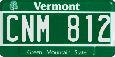 VT license plate CNM812