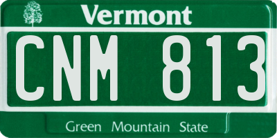 VT license plate CNM813