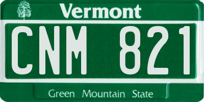 VT license plate CNM821