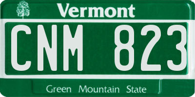 VT license plate CNM823