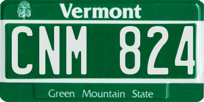 VT license plate CNM824
