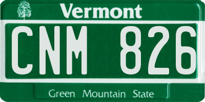VT license plate CNM826
