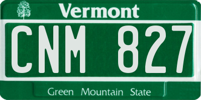 VT license plate CNM827