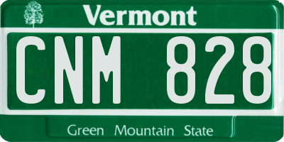 VT license plate CNM828