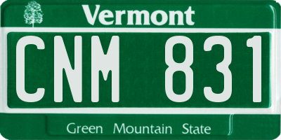 VT license plate CNM831