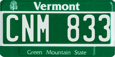 VT license plate CNM833