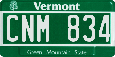 VT license plate CNM834