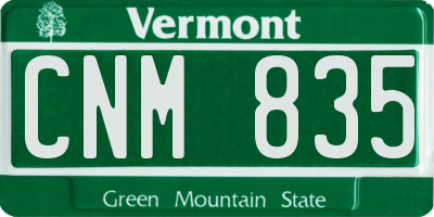 VT license plate CNM835