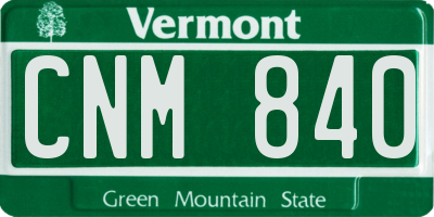VT license plate CNM840