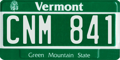 VT license plate CNM841